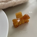 Brown tortoise shell acetate butterfly hair claw clip with 4cm size specification - Amber
