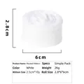 White ruffled linen ribbon roll for bouquet wrapping and cake decoration, 10 rolls set - 2.5cm Simple Pack / White