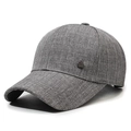 Berretto da baseball uomo grigio casual con spilla a corona e trama a maglia - Regolabile / Grigio chiaro