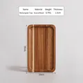 Rectangular acacia wood serving tray 30x20cm with natural wood grain finish - Spliced Acacia Wood Rectangular Tray 30*20*1.5cm