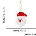 Detail view of plush Santa pendant with dimensions 13.8cm height for Xmas tree decoration - Santa Claus Pendant