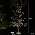 Golden acrylic crystal tree lamp with warm LED lights and battery box, height 45cm - 45CM Golden Teardrop Bead LED Tree