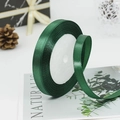 Deep green satin ribbon roll 1cm for gift wrapping and DIY crafts with glossy finish - 49# Dark Green