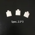 White textured faux leather earring display card with 2.5x3cm dimensions and hook top - 2.5x3cm / White