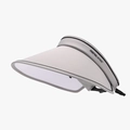 Foldable light grey ice silk sun hat with wide brim and adjustable strap for women - Adjustable / Gray
