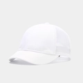 Witte ademende mesh baseballpet met gebogen rand voor zonbescherming en casual gebruik - Verstelbaar / Wit