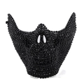 Maschera metallica nera per Halloween con strass per feste in maschera e spettacoli - Maschera Punk Nera con Borchie / Nero (Borchie)