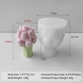3D tulip flower silicone mold for handmade scented candles and resin crafts - Tulip Mold