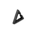 Orecchini a triangolo nero opaco minimalisti in acciaio inossidabile di qualità - Clip triangolare / Nero