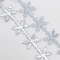 Silver snowflake embossed metallic ribbon for Christmas gift packaging and DIY crafts - Snowflake / 3cm*10 Yards / Silver