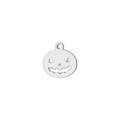 Silver Halloween pumpkin jack-o'-lantern charm pendant for DIY jewelry making - Pumpkin / Silver
