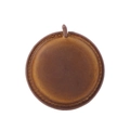 Handmade brown crazy horse leather mini measuring tape with vintage round keychain design - Crazy Horse Brown (Round)