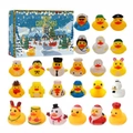 Christmas Advent Calendar set with 24 diverse holiday rubber ducks in a festive box - Christmas Winter Snow Scene Advent Calendar (XT-96-2 (Box Size 31.2*22.6*5.8))