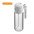 Dispensador de aceite de 700ml Blanco Creciente en vidrio con escala y mango ergonómico - 700ml / Blanco Luna