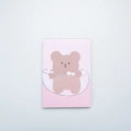 Mini brown bear cartoon notepad with pink background for students creative stationery - Bathing Bear (SR2008-30)