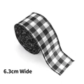 6.3cm Black and White Plaid (2m)