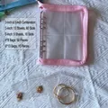Organizer per gioielli rosa con inserti in PVC e sacchetti sigillati anti-ossidazione - Set con Cerniera Rosa 3/5 Pollici (Con 60 Sacchetti)