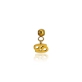 Gold-plated stainless steel Cancer zodiac charm pendant with a polished finish - Cancer / Gold