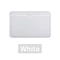 Minimalist white litchi pattern PU leather card holder with top notch and fine stitching - 3 Slots Thick Style / White