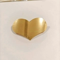 Golden brushed metal heart hair clip featuring a minimalist bow design for women - Brushed Heart Hair Clip
