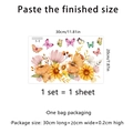 Daisy and butterfly decorative wall stickers for bathroom and toilet wall art decor - Sunflowers & Butterflies (MS7057)