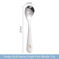 Cucchiaio in acciaio inox 304 per neonati con cane carino, lunghezza 15,5 cm - Cucchiaio Cane