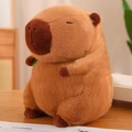 Braunes Wasserschwein Plüschtier in sitzender Pose als weiches Geschenk für Mädchen - Klassischer Stil