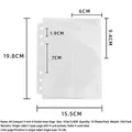 A5 size 4-pocket loose-leaf page for card collection made of clear PP material - Compact Multi-Grid Inner Pages