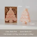 Pink Christmas tree scented candle in craft box, Berlin Girl fragrance winter gift - Christmas Tree Light Pink (La Fille de Berlin)