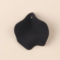 Matte black petal-shaped acrylic earring charm with pre-drilled hole for DIY jewelry - 10Pcs Large / Black