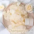 Artificial champagne rose petals in a woven basket for romantic wedding decoration - Champagne