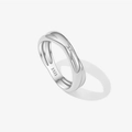 Minimalist S925 sterling silver ring with sparkling starburst zircon in silver finish - Platinum - Ring (Size 6)