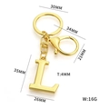 Golden letter L keychain with lobster clasp and round ring for customized gifts - Gold Letter L