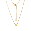 Collier cœur en acier inoxydable doré avec lettre K gravée et une chaîne ajustable - Lettre K / Or