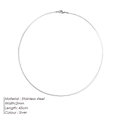 2mm silver stainless steel flat snake bone chain necklace in 45cm length for women - 2mm Steel Color 45cm (YX33101)