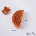 Modello di torta lunare a metà in PVC con ripieno di tuorlo e dimensioni di 6,8 cm - Mezza Torta Lunare con Tuorlo d'Uovo e Loto (Metà Casuale) - Senza Portachiavi