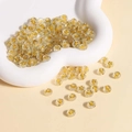 Transparent acrylic luminous beads with golden star moon and heart charms for DIY crafts - Transparent Gold Star Moon