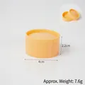 Miniature 4cm yellow bamboo steamer toy for dollhouse kitchen and DIY clay crafts - 4cm Empty Steamer with Lid - Yellow