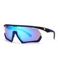 Retro oversized shield sunglasses with blue purple gradient lens and sport frame - C8 Black Frame Blue Purple Lens