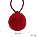Sacchetto regalo da 8cm in velluto rosso con coulisse per gioielli e peso di 11,2g - Palla in Tessuto Avvolto da 8cm