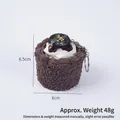Chocolate mousse cupcake pendant with cream and cookie detail, 6.5cm height - Chocolate