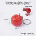 Realistic red hawthorn pendant keychain 2.7x3.3cm for DIY food play accessories - Red Painted Hawthorn-Keychain