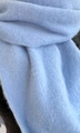 Soft light blue mohair scarf featuring a thick fuzzy texture and long plush finish - Light Blue