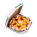 Creative pizza socks in mini pizza box packaging with sausage and olive pattern - Ham and Green Pepper Set