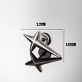 Pendiente de estrella cruzada de acero inoxidable plateado de 2,2 cm por 1,12 cm - Estilo de Flecha de Estrella Cruzada (S263)