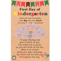 Pink zebra stone beaded bracelets set with heart charms on Back to School card - Pre-K Card / Rose Quartz
