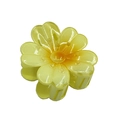 Translucent yellow frangipani flower hair claw clip with a bright orange gradient - Colorful Sunflower Claw [Yellow]