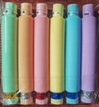 Set of six colorful LED pop tubes sensory toys with rainbow finish and laser glitter base - 2.9 Macaron Light-up Tube