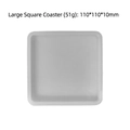 Large square silicone mold for coasters, 110x110x10mm white resin casting tool - Large Square Mold