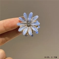 Mini light blue daisy hair claw with rhinestone center, 2.7cm flower hair accessory - 39# Sky Blue Flower